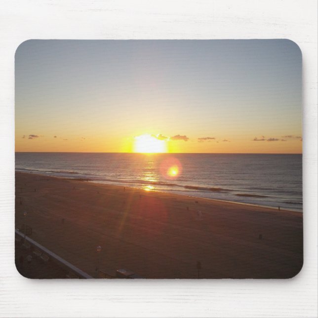 Sun Rising on the Atlantic Ocean Mouse Pad (Front)