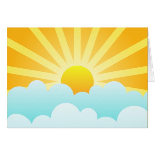 Sun Rising Over Clouds Cards (Front Horizontal)