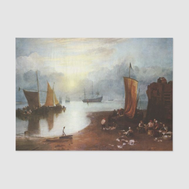 Sun Rising Through Vapour Fishermen, J.M.W. Turner Tissue Paper (Front)