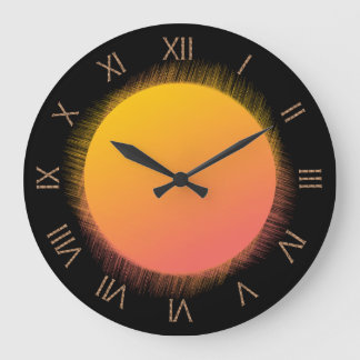 Sun Roman Numeral Large Clock