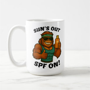 Sun’s Out SPF On – Funny Summer Orangutan Fitness  Coffee Mug