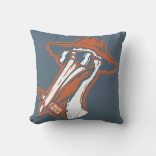 Sun-safe Pelican Throw Pillow