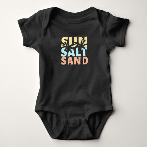 Sun Salt Sand Beach Summer  Baby Bodysuit