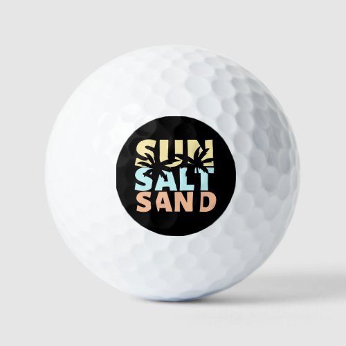 Sun Salt Sand Beach Summer    Golf Balls