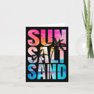 Sun Salt Sand Summer Vacation Hawaii Beach Funny F Card