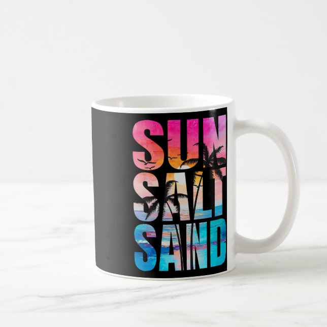 Sun Salt Sand Summer Vacation Hawaii Beach Funny F Coffee Mug (Right)