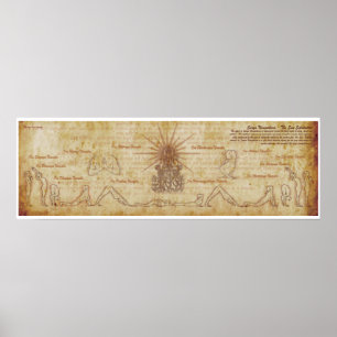 Sun Salutation yoga poster artprint