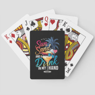 Sun Sand and a Drink In My Hand Beach Cruise Poker Cards