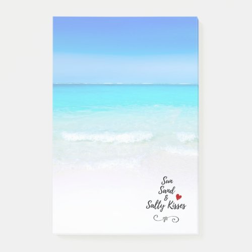 Sun Sand and Salty Kisses Tropical Beach Post_it Notes