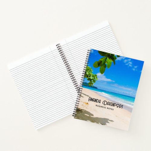 Sun Sand and Surf Tropical Beach Notebook