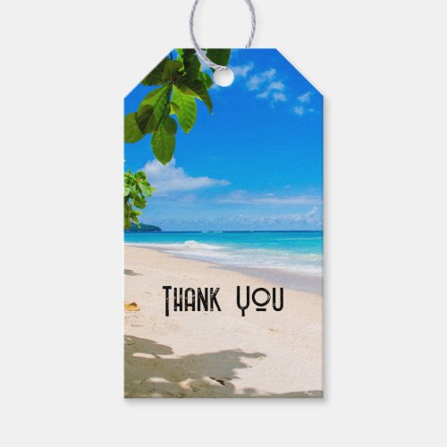 Sun Sand and Surf Tropical Beach Thank You Gift Tags