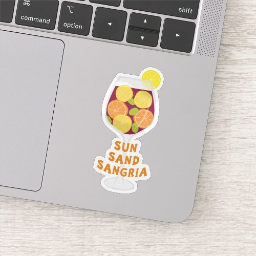 Sun Sand Sangria Spanish Wine Summer Beach Sticker