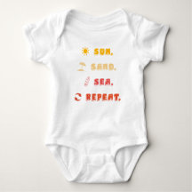 Sun Sand Sea Repeat – Beach Vibes Toddler Bodysuit