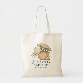 "Sun, Sand & Sweet Life" (The Chic & Elegant Suite Tote Bag