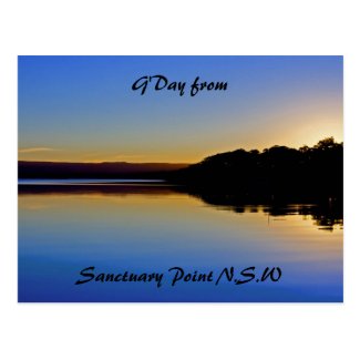 Sun says Goodbye, G'Day from, Sanctuary Point N... Postcard
