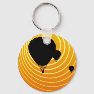 sun scene ballooning keychain