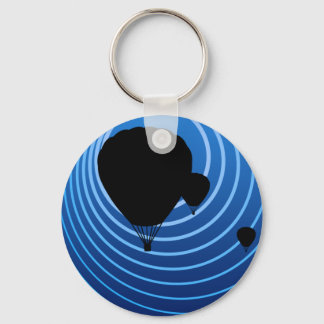 sun scene ballooning keychain