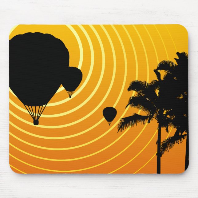 sun scene hot air balloons mouse pad (Front)
