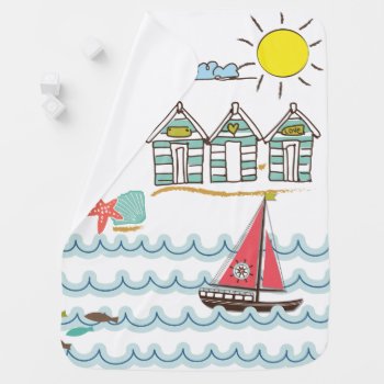 Sun Sea And Sand Baby Blanket by JulDesign at Zazzle