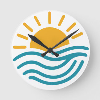 Sun & Sea  Round Clock