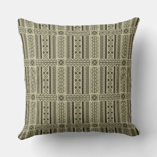 Sun-Sealed Sands: Mali Heritage Throw Pillow (Back)