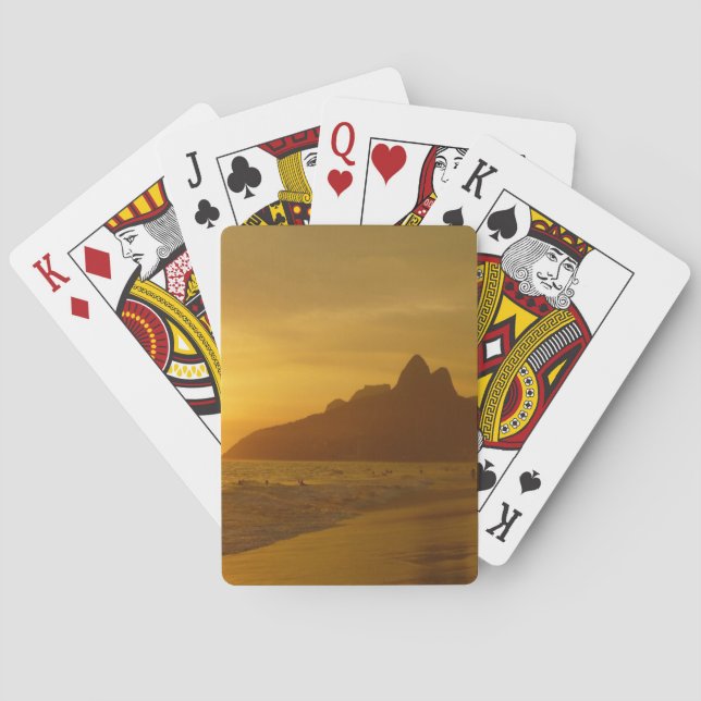Sun Set at Ipanema Beach Brazil Poker Cards (Back)
