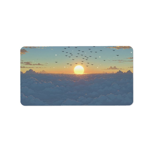 Sun Set Clouds Label (Front)