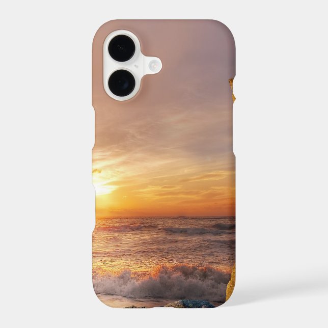 Sun Set Sea Cliff Iphone Case (Back)