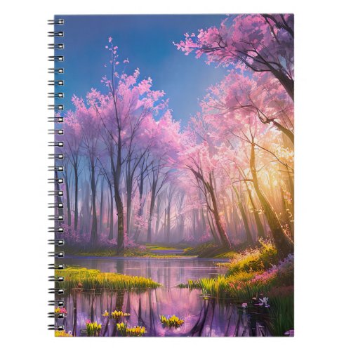 Sun Sets over the Forests Swamp Notebook