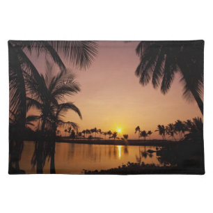 Sun setting on Anaeho'omalu Bay, Big Island, Placemat