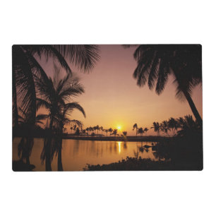 Sun setting on Anaeho'omalu Bay, Big Island, Placemat