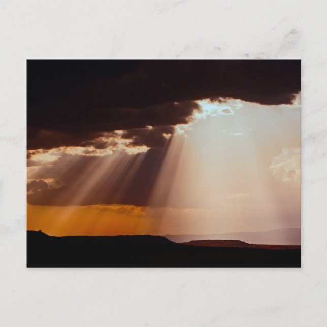 Sun setting on the Masai Mara. 2 Postcard (Front)