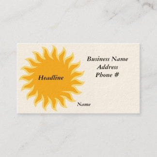 Sun shine business card