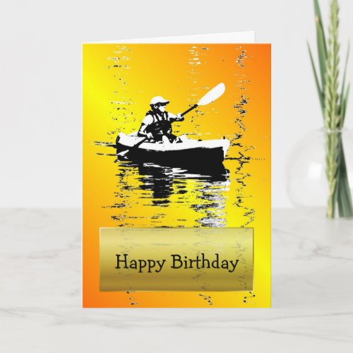 Sun Shine Kayak Happy Birthday Card