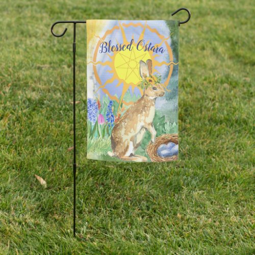 Sun Shine Ostara Rabbit Wicca Spring Garden Flag