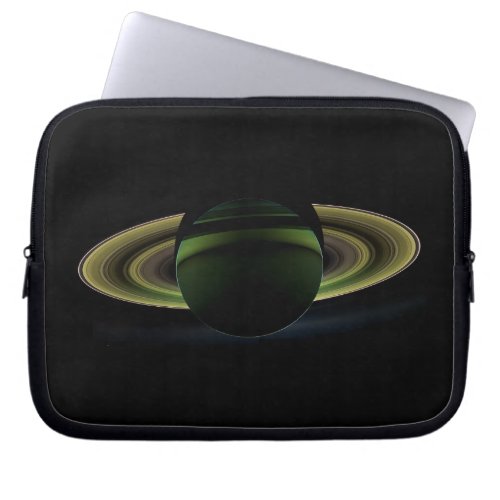 Sun Shining Behind Planet Saturn Casting a Shadow Laptop Sleeve
