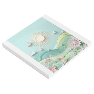 Sun Shining Over The Valley Gallery Wrap