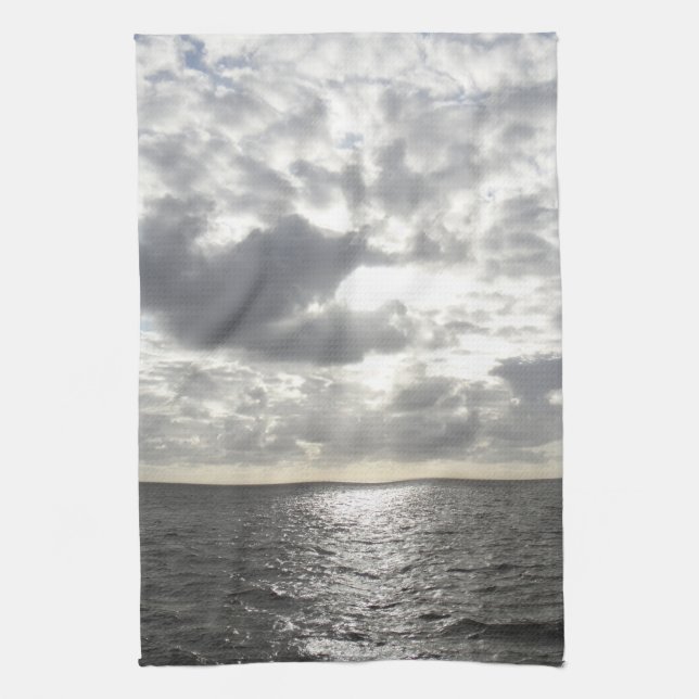 Sun Shining Through Clouds Kitchen Towel (Vertical)