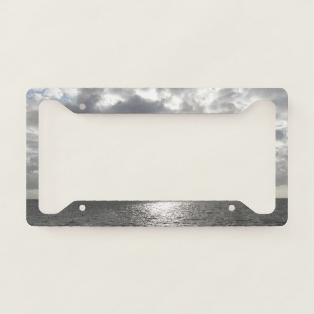 Sun Shining Through Clouds License Plate Frame (Front)