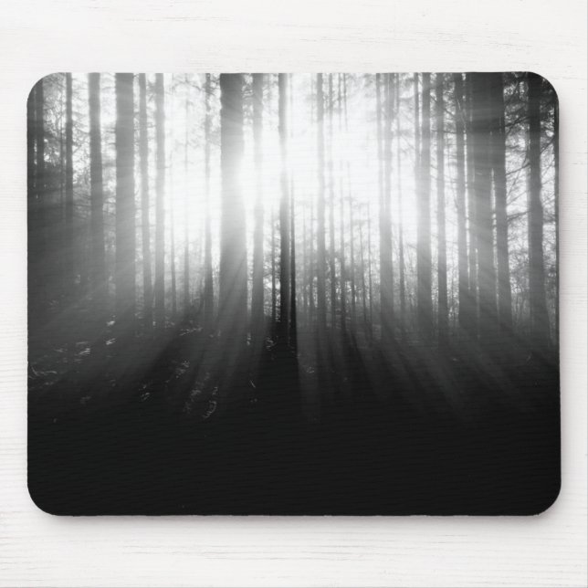 Sun Shining Through Trees in the Forest Mouse Pad (Front)
