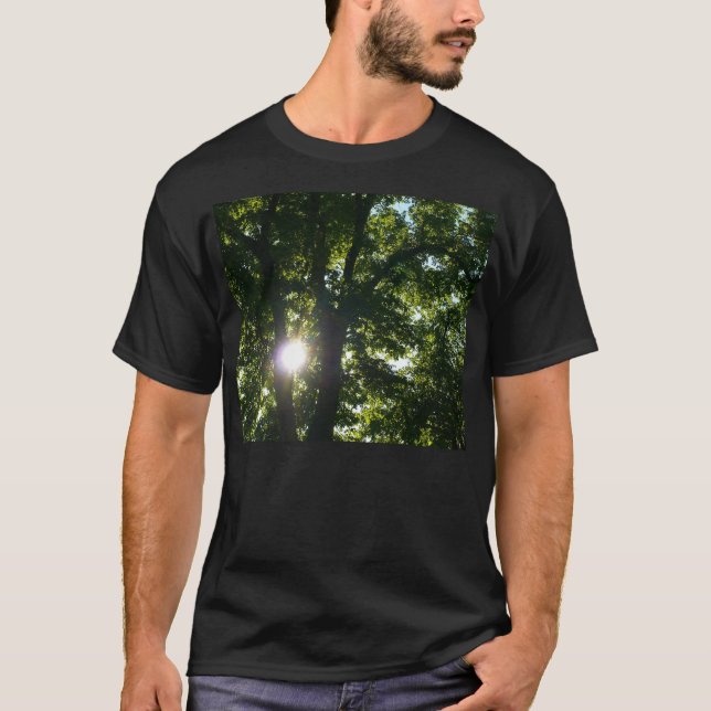 Sun Shining Through Trees T-Shirt (Front)