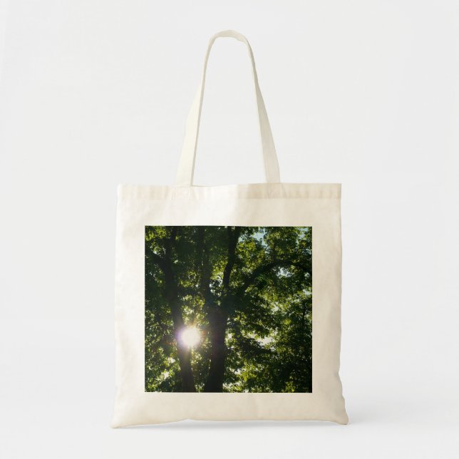 Sun Shining Through Trees Tote Bag (Front)