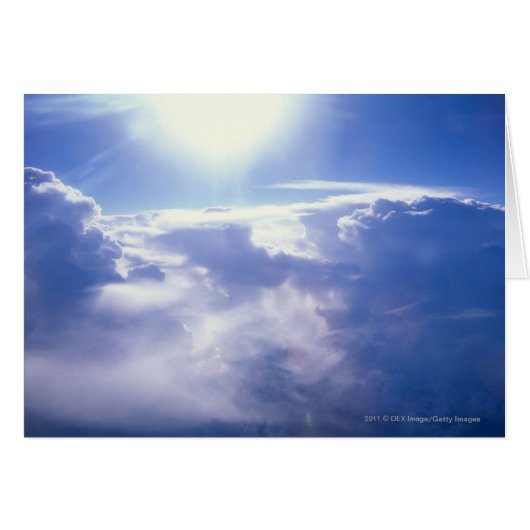 Sun shinning through clouds cards (Front Horizontal)