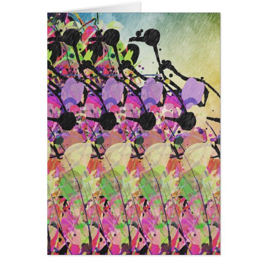 Sun Showers On Flowers Cards (Front)