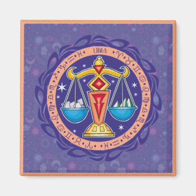 Sun Sign Libra Magnet (Front)