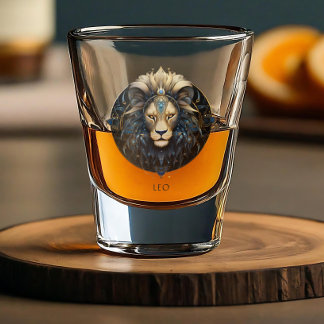 Sun Sign Modern Astrology Symbol Name Fantasy Leo Shot Glass