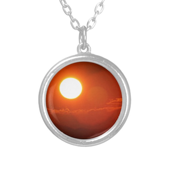 SUN SILVER PLATED NECKLACE (Front)
