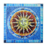 "Sun"- Small Ceramic Photo Tile (4.25" x 4.25")<br><div class="desc">DEcorative tile. can be used for bathrooms or kitchen or as a coaster for your pots. Based on hand painted illustration (originally created for a table- available for sale). Copyright © Fanitsa Petrou. All Rights Reserved. www.fanitsa-petrou.com</div>