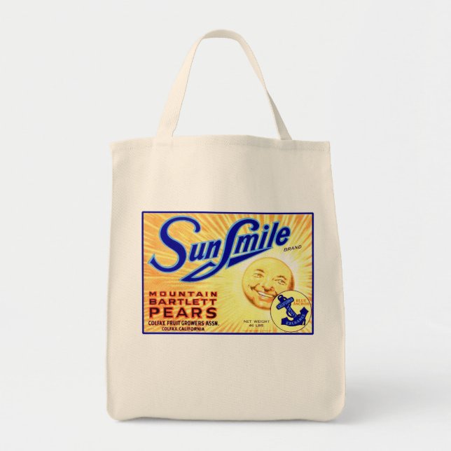 SUN SMILE PEARS TOTE BAG (Front)
