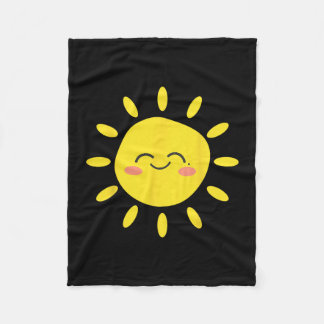 Sun Smiling Sunshine Cute Lovely Summer Love Vacat Fleece Blanket
